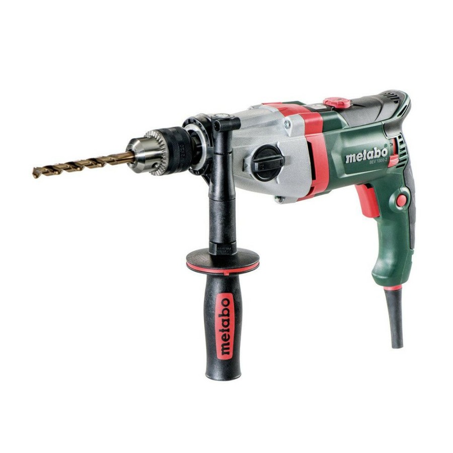 Power Tools Metabo Drill Drivers | Metabo 600574420 Bev 1300-2 9.6 Amp 2-Speed 1/2 In. Corded Drill