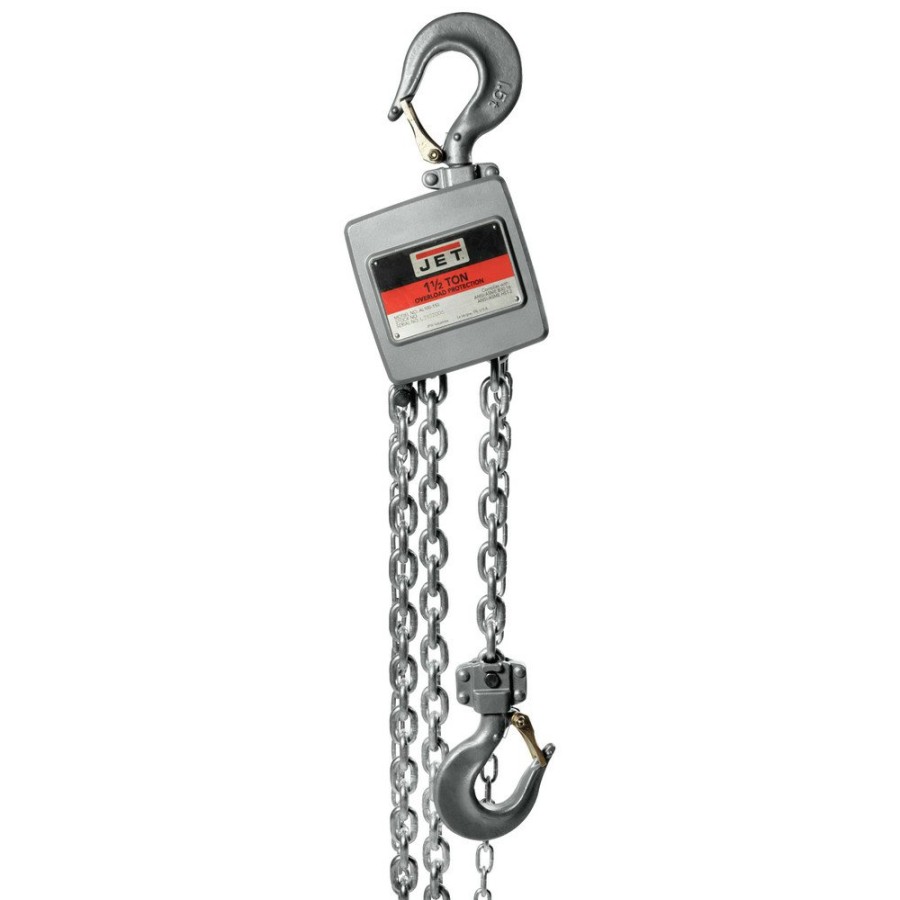 Material Handling JET | Jet 133121 Al100 Series 1-1/2 Ton Capacity Alum Hand Chain Hoist With 10 Ft. Of Lift