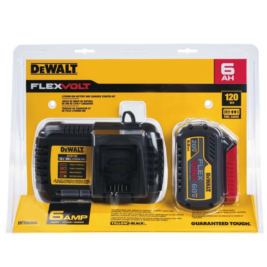 Batteries & Chargers Dewalt | Dewalt Dcb606C Flexvolt 20V/60V Max Lithium-Ion Battery And Charger Starter Kit (6 Ah)