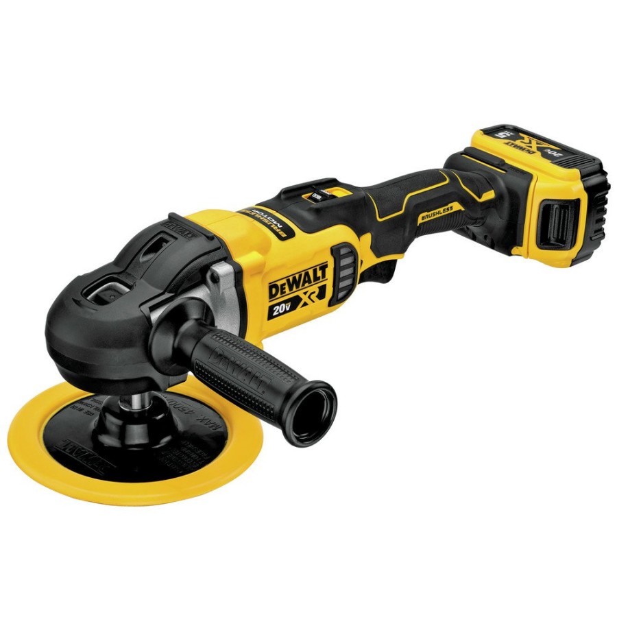 Power Tools Dewalt Polishers | Dewalt Dcm849P2 20V Max Xr Lithium-Ion Variable Speed 7 In. Cordless Rotary Polisher Kit (6 Ah)