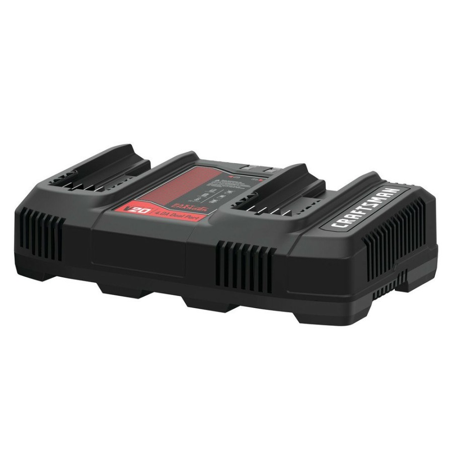 Batteries & Chargers Craftsman | Craftsman Cmcb124 20V Lithium-Ion Dual-Port Charger