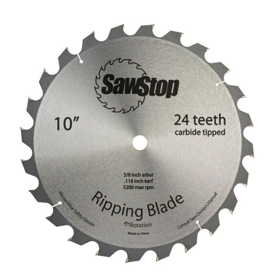 Power Tool Accessories SawStop Table Saw Blades | Sawstop Bts-R-24Atb 10 In. 24 Tooth Ripping Table Saw Blade