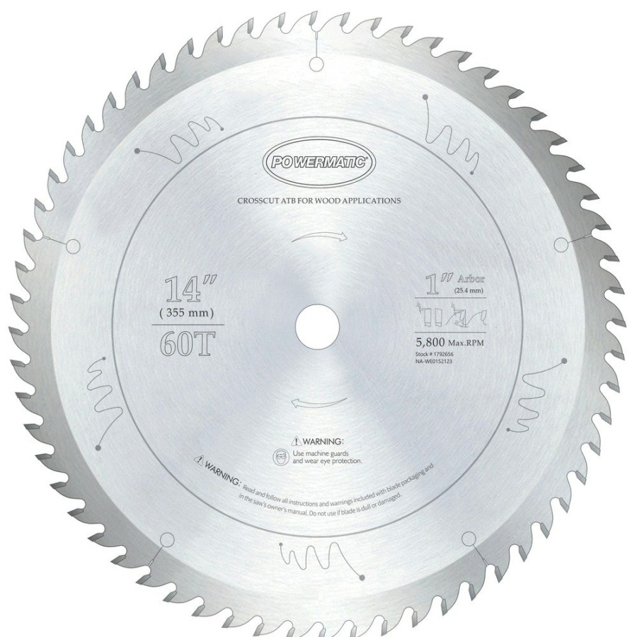 Power Tool Accessories Powermatic Circular Saw Blades | Powermatic Pm9-1792656 14-In. Crosscut Circular Saw Blade