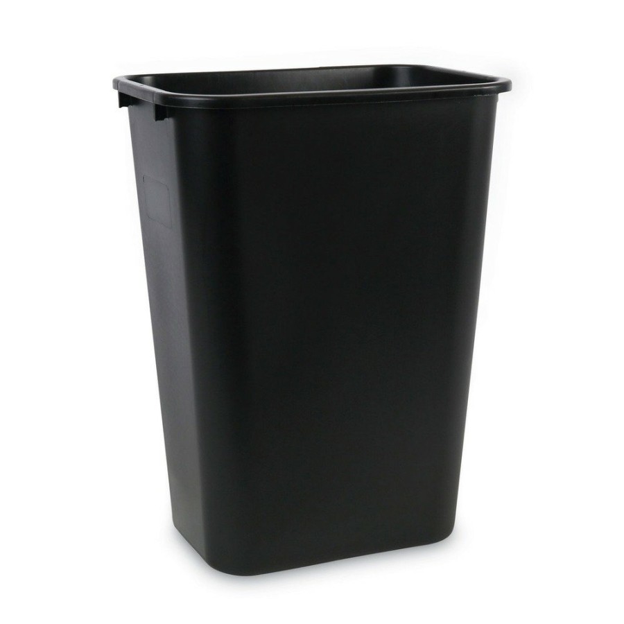 Facility Maintenance & Supplies Boardwalk | Boardwalk 3485203 41 Quart Plastic Soft-Sided Wastebasket - Black