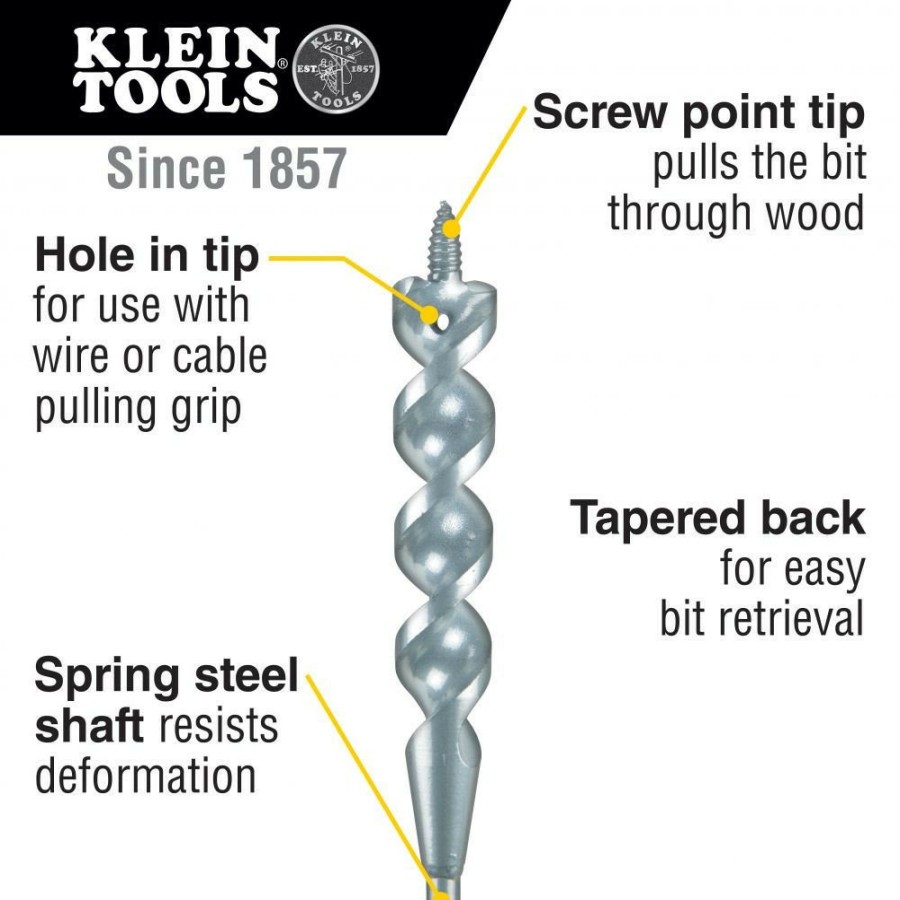 Power Tool Accessories Klein Tools Bits And Bit Sets | Klein Tools 53751 3/4 In. X 72 In. Flex Bit Auger