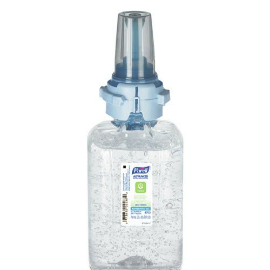 Facility Maintenance & Supplies PURELL Hand Sanitizers | Purell 8703-04 700 Ml Fragrance Free Green Certified Advanced Refreshing Gel Hand Sanitizer For Adx-7 (4/Carton)