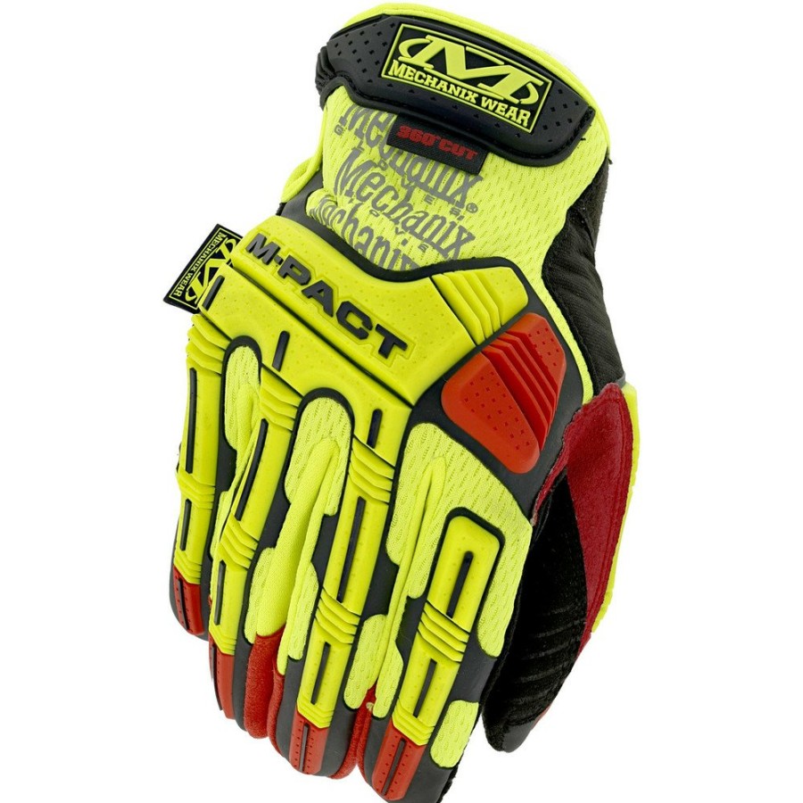 Safety Equipment Mechanix Wear | Mechanix Wear Smp-X91-009 360 Gloves Hi-Viz M-Pact D4 - Medium, Fluorescent Yellow