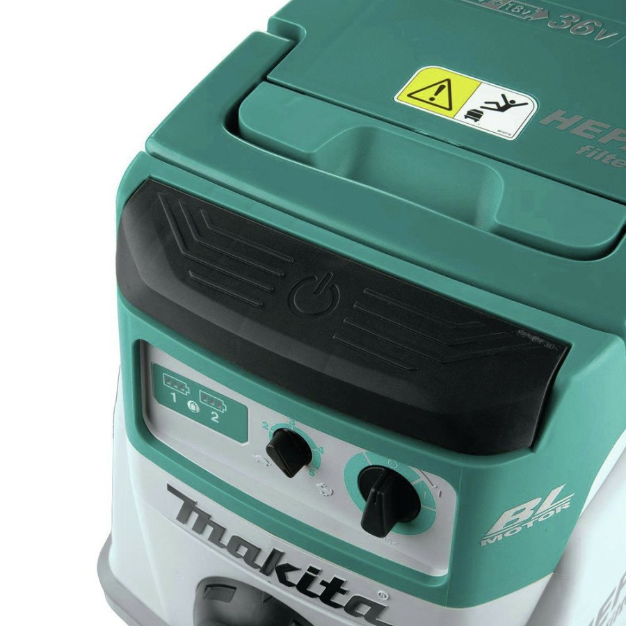 Woodworking Tools Makita Dust Collectors | Makita Xcv21Zx 18V X2 (36V) Lxt Brushless Lithium-Ion 2.1 Gallon Hepa Filter Dry Dust Extractor (Tool Only)