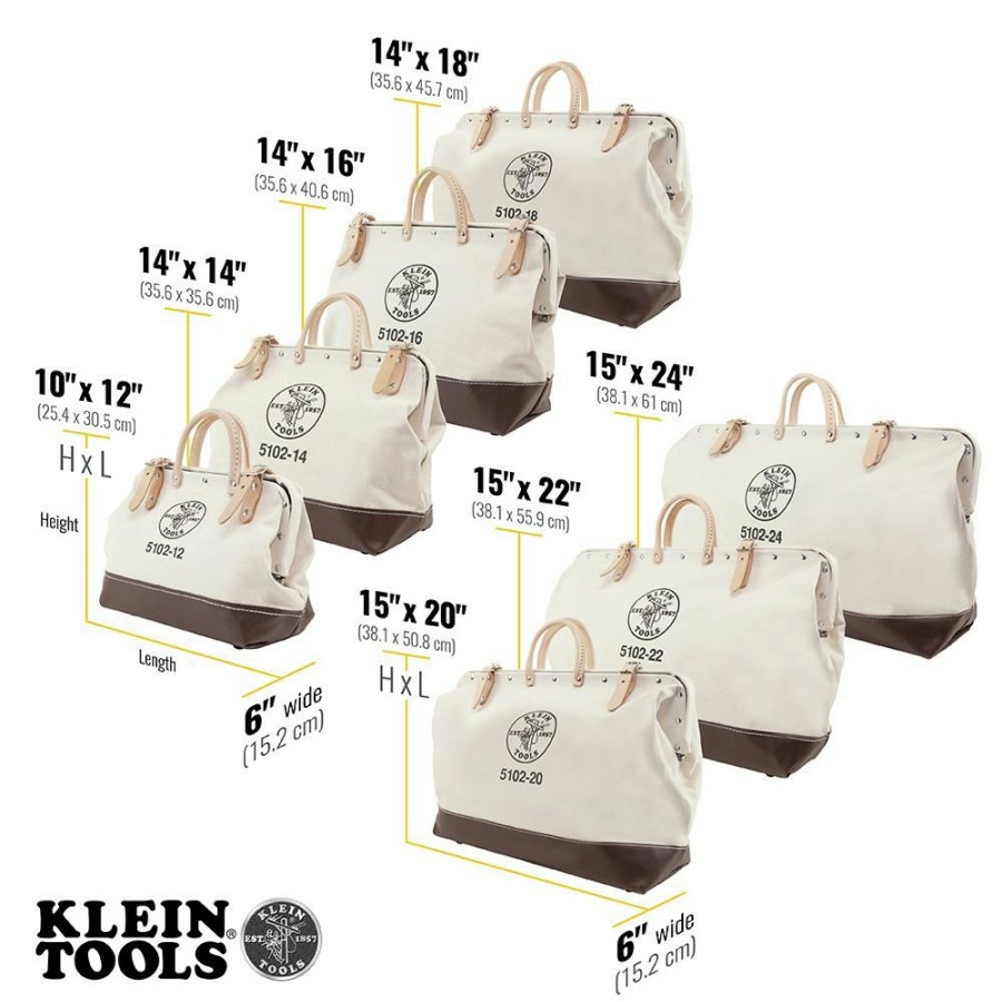 Tool Storage Klein Tools | Klein Tools 5102-16 16 In. Canvas Tool Bag