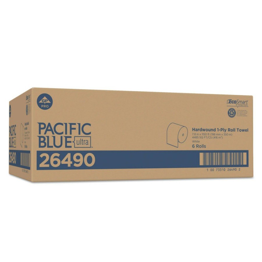 Facility Maintenance & Supplies Georgia Pacific Professional | Georgia Pacific Professional 26490 7.87 In. X 1150 Ft. 1-Ply Pacific Blue Ultra Paper Towels - White (6 Rolls/Carton)