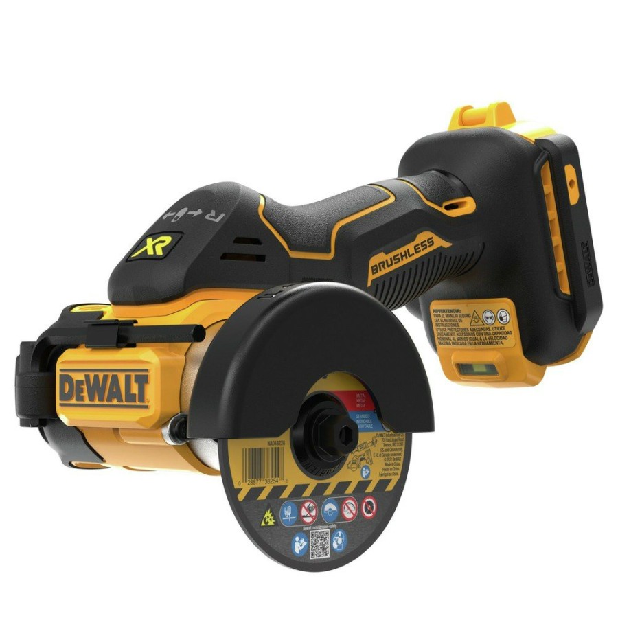 Power Tools Dewalt Cut Off Grinders | Dewalt Dcs438E1 20V Max Xr Brushless Lithium-Ion 3 In. Cordless Cut-Off Tool Kit With Powerstack Compact Battery (1.7 Ah)