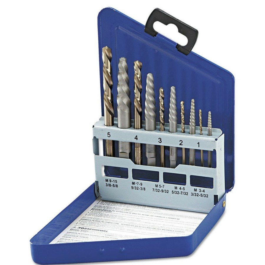 Power Tool Accessories Irwin Hanson Bits And Bit Sets | Irwin Hanson 11119 10-Pc Spiral Extractor & Drill Bit Set In Metal Index