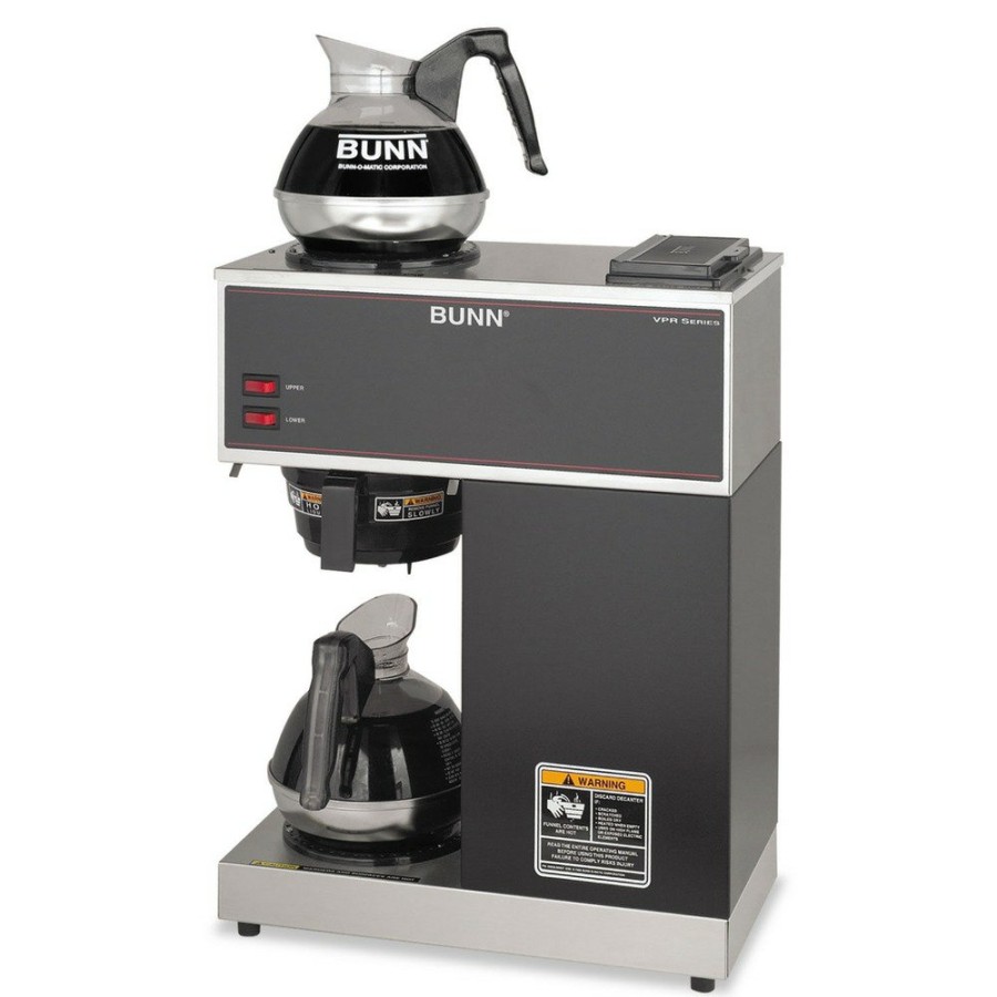 Kitchen BUNN | Bunn 33200.0000 2-Burner 12-Cup Pourover Coffee Brewer - Stainless Steel, Black