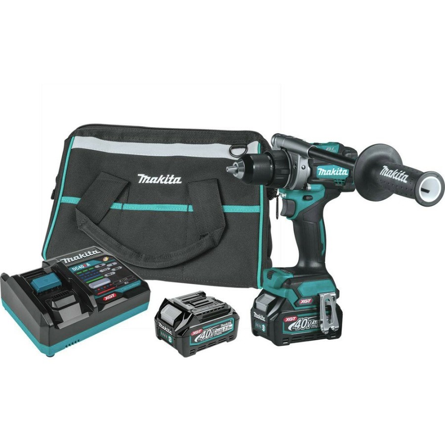 Power Tools Makita Drill Drivers | Makita Gfd01D 40V Max Xgt Brushless Lithium-Ion 1/2 In. Cordless Drill Driver Kit (2.5 Ah)