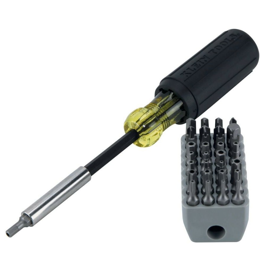 Hand Tools Klein Tools | Klein Tools 32510 Magnetic Screwdriver With 32 Tamperproof Bits Set