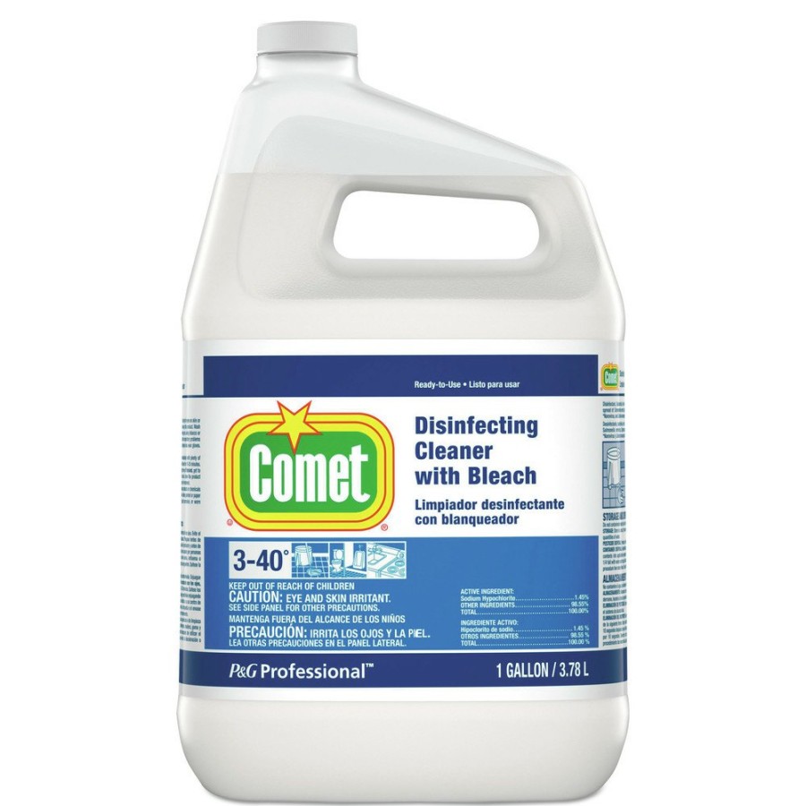 Facility Maintenance & Supplies Comet Cleaners | Comet 24651 1 Gallon Bottle Disinfecting Cleaner With Bleach (3/Carton)