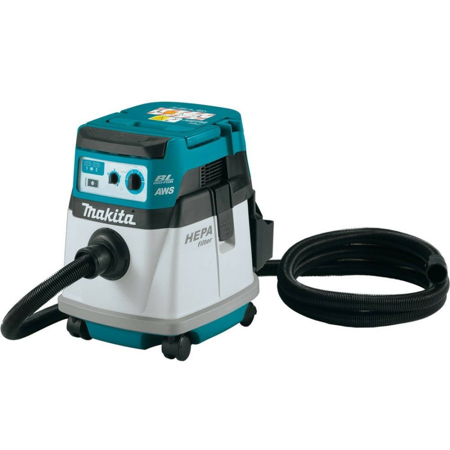 Woodworking Tools Makita Dust Collectors | Makita Xcv25Zux 36V (18V X2) Lxt Brushless Lithium-Ion Cordless Aws 4 Gallon Hepa Filter Dry Dust Extractor/Vacuum (Tool Only)