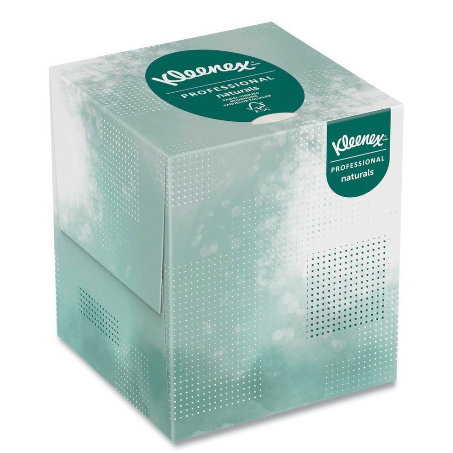 Facility Maintenance & Supplies Kleenex | Kleenex 21272 Naturals 2-Ply Facial Tissue - White (90 Sheets/Box)