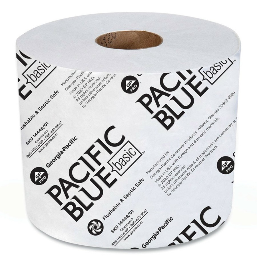 Facility Maintenance & Supplies Georgia Pacific Professional | Georgia Pacific Professional 18280/01 Pacific Blue Select 2-Ply Bathroom Tissue - White (550 Sheets/Roll, 80 Rolls/Carton)