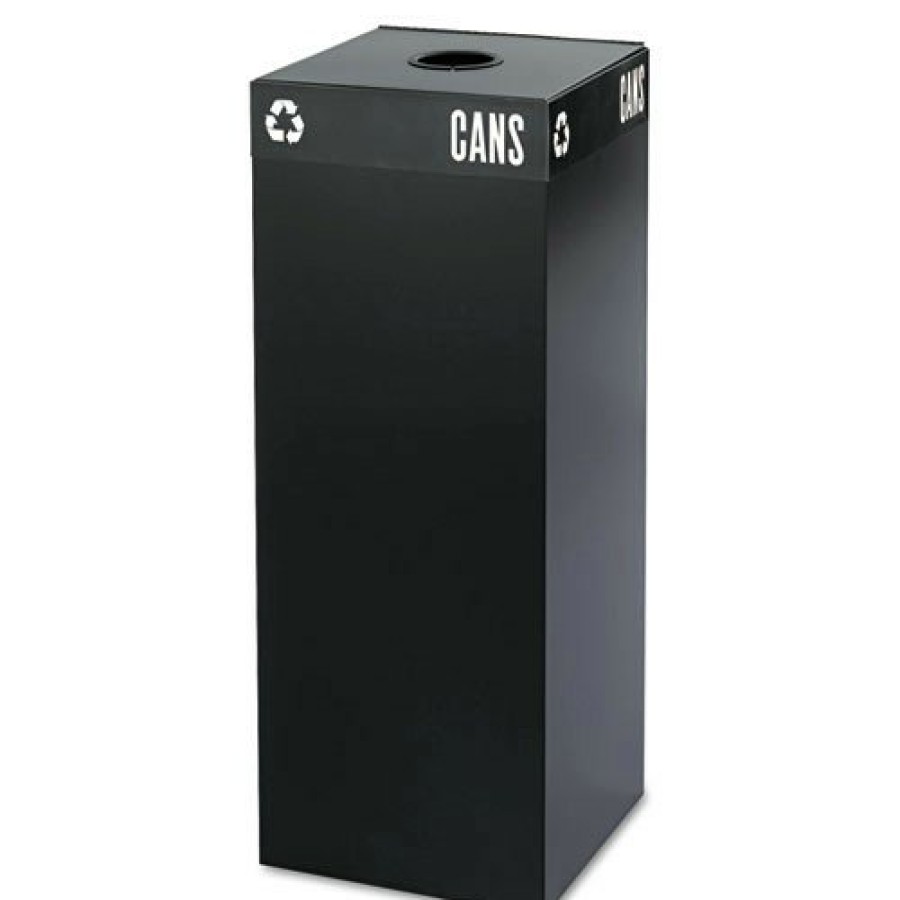 Facility Maintenance & Supplies Safco | Safco 2983Bl 37 Gallon Public Square Can-Recycling Receptacles - Black