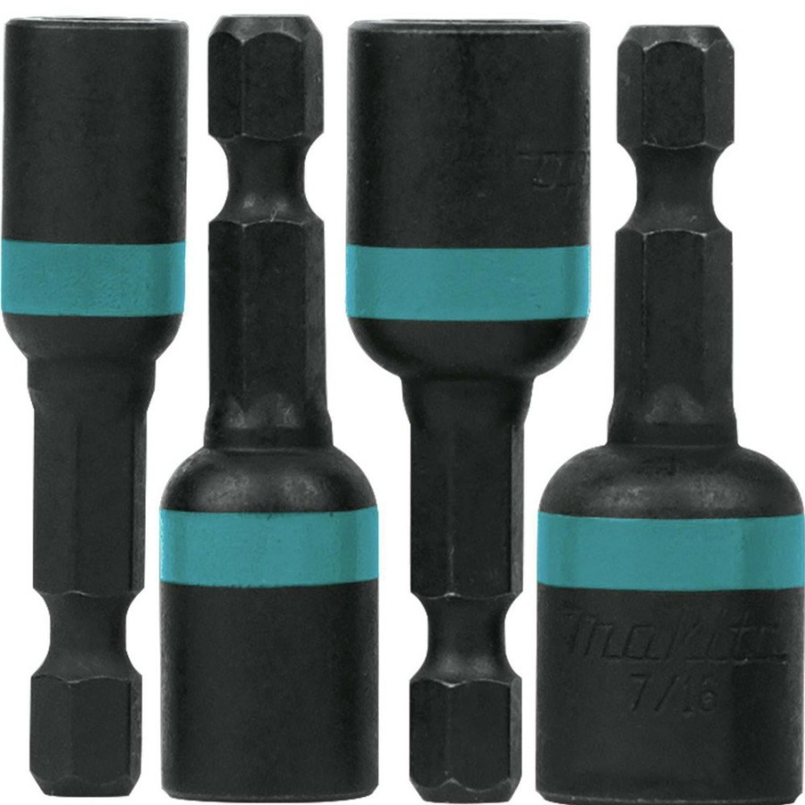 Power Tool Accessories Makita Bits And Bit Sets | Makita A-97639 Makita Impactx 4 Piece 1-3/4 In. Magnetic Nut Driver Set