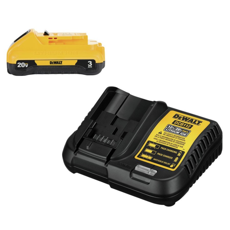 Batteries & Chargers Dewalt | Dewalt Dcb230C 20V Max 3 Ah Lithium-Ion Compact Battery And Charger Starter Kit