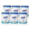 Facility Maintenance & Supplies PURELL Hand Wipes | Purell 9113-06 6.75 In. X 6 In. Fresh Citrus Sanitizing Hand Wipes - White, (6/Carton)