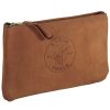 Tool Storage Klein Tools | Klein Tools 5139L 12-1/2 In. Top-Grain Leather Zipper Bag - Brown