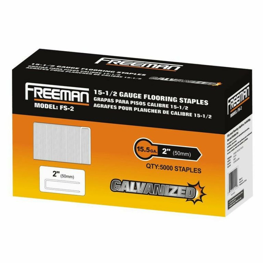 Power Tool Accessories Freeman Staples | Freeman Fs-2 15.5-Gauge 2 In. Flooring Staples (5,000-Pack)