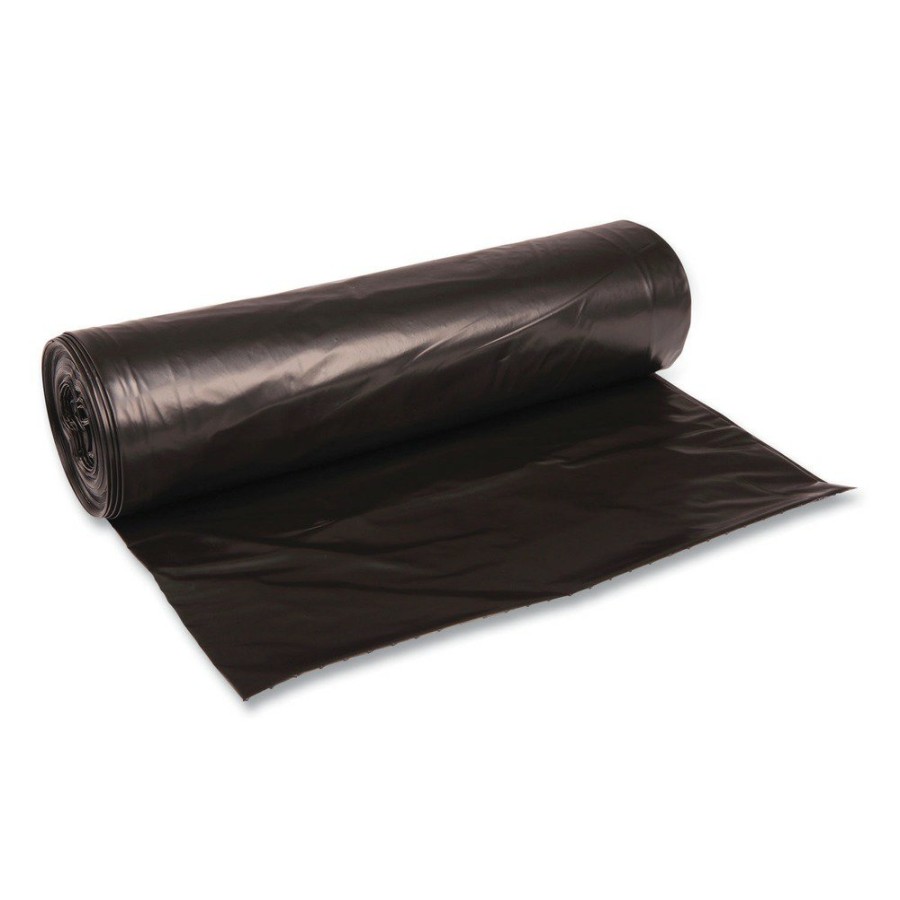 Facility Maintenance & Supplies Boardwalk | Boardwalk Bwk522 43 In. X 47 In. 56 Gal. 1.6 Mil Recycled Low-Density Polyethylene Can Liners - Black (100/Carton)