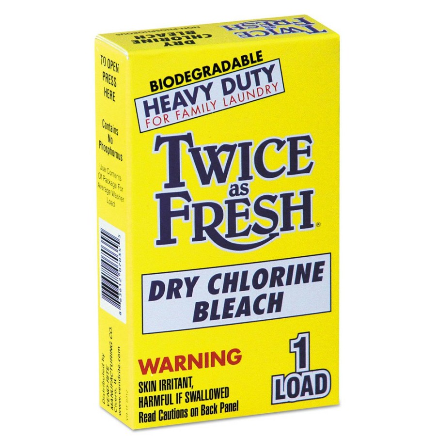 Facility Maintenance & Supplies Twice as Fresh Cleaners | Twice As Fresh Ven 2979646 Heavy Duty 1 Load Coin-Vend Powdered Chlorine Bleach (100/Carton)