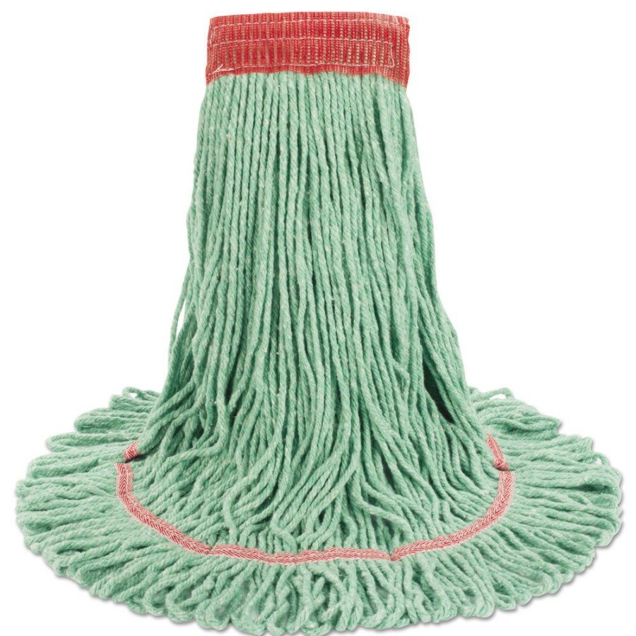 Facility Maintenance & Supplies Boardwalk Cleaning Tools | Boardwalk Bwk503Gnct 5 In. Super Loop Cotton/Synthetic Fiber Wet Mop Head - Large, Green (12/Carton)