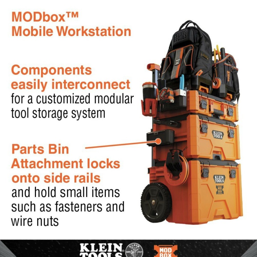 Tool Storage Klein Tools | Klein Tools 54815Mb Modbox Parts Bin Rail Attachment