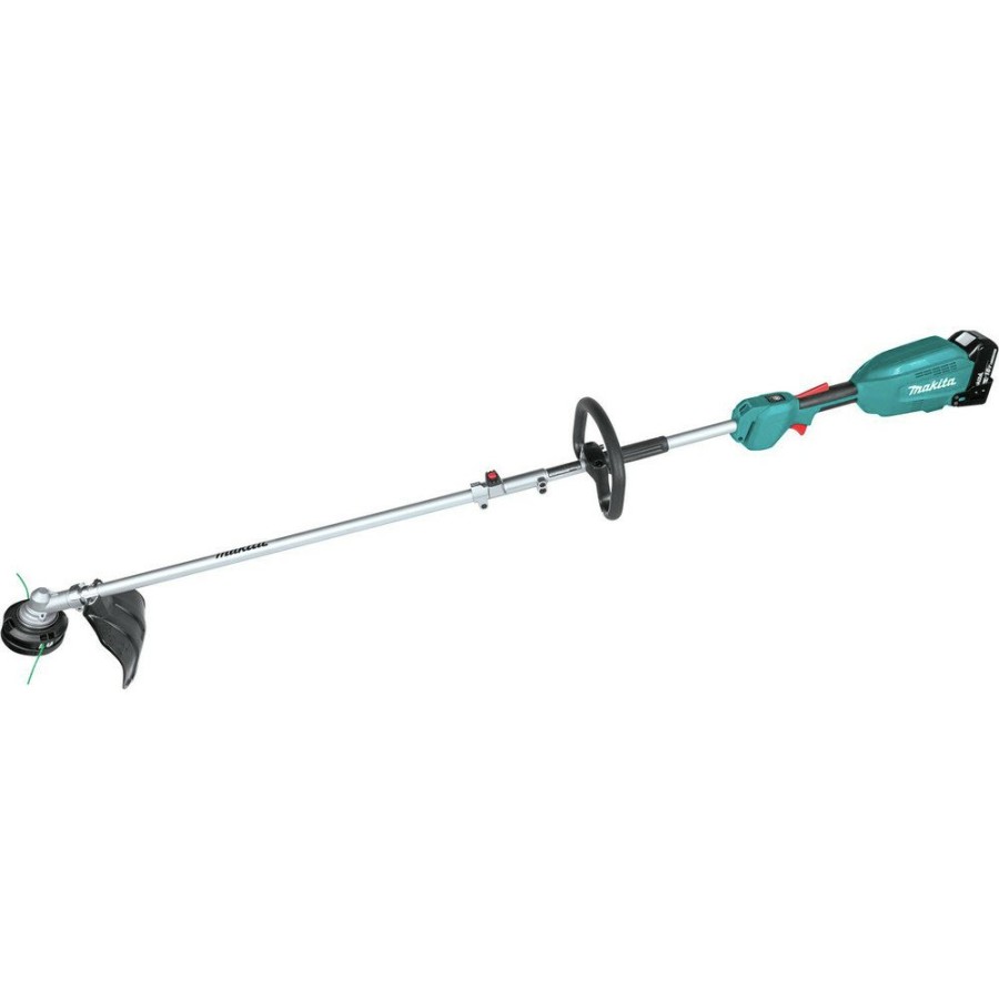 Outdoor Power Tools & Equipment Makita | Makita Xux02Sm1X3 18V Lxt Brushless Lithium-Ion Cordless Couple Shaft Power Head Kit With 13 In. String Trimmer And Blower Attachments (4 Ah)