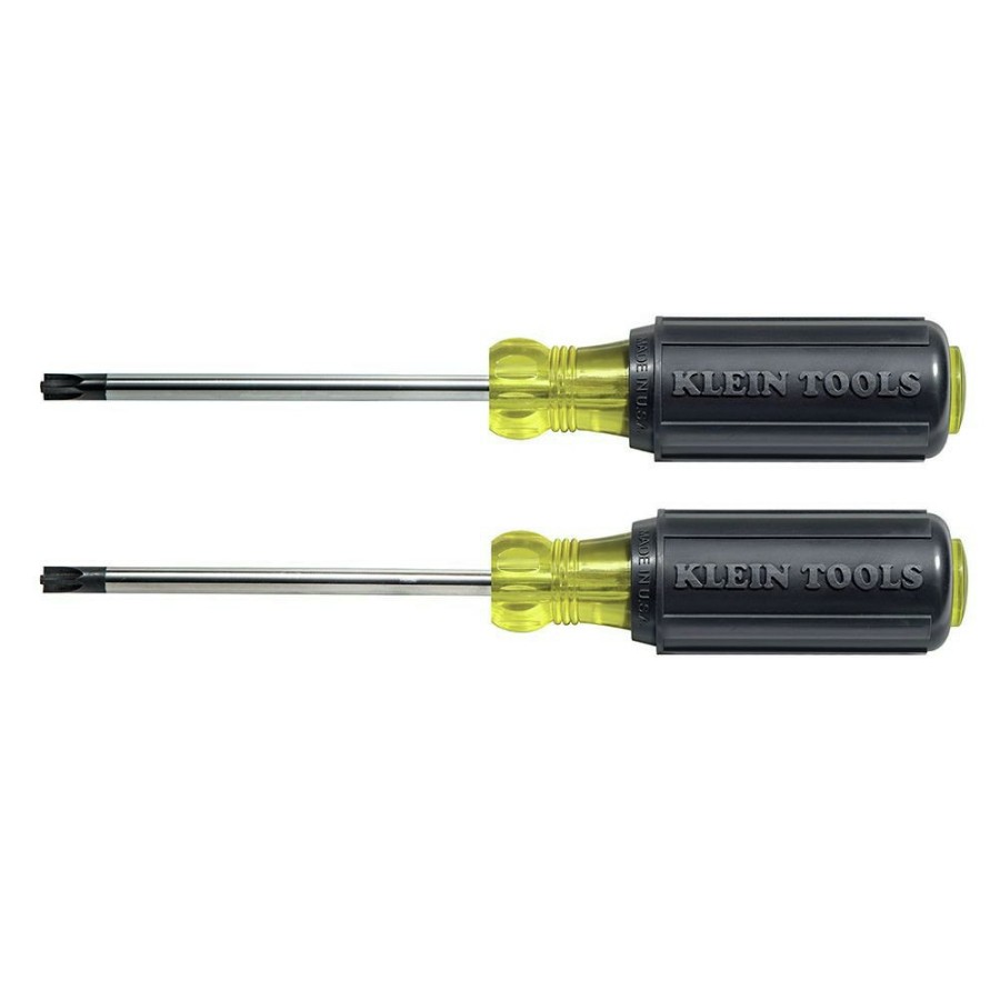 Hand Tools Klein Tools | Klein Tools 32378 2-Piece #1 And #2 Combination Tip Cushion-Grip Handles Screwdriver Set