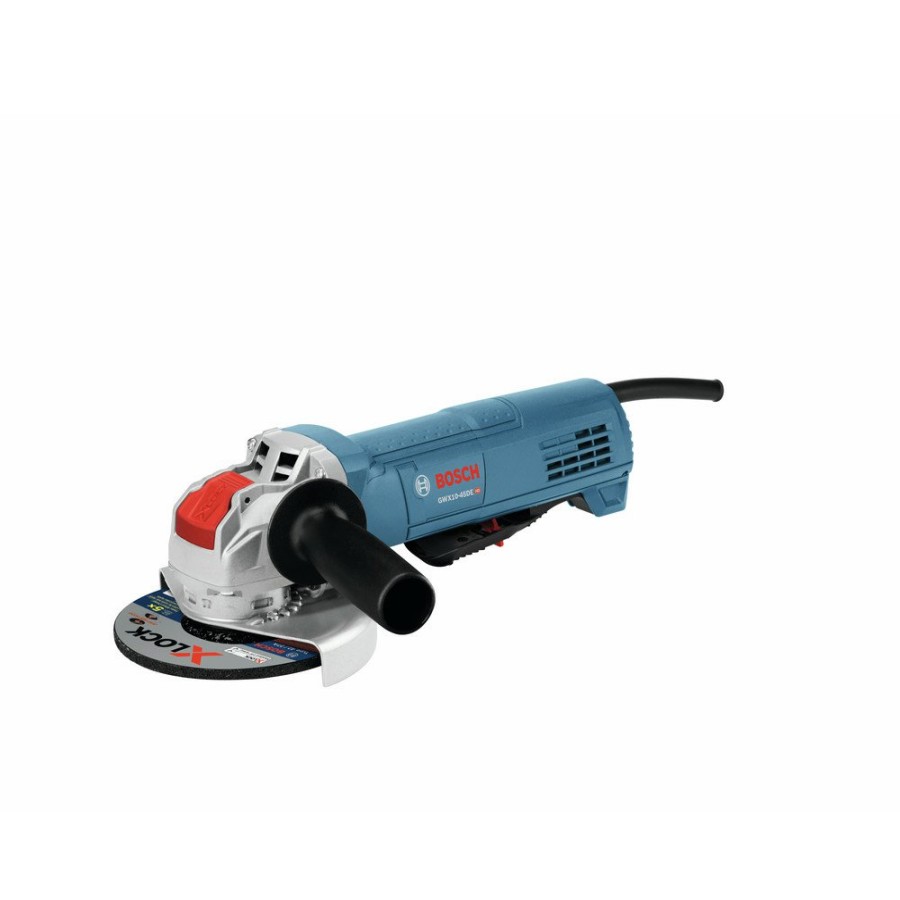 Power Tools Bosch Angle Grinders | Factory Reconditioned Bosch Gwx10-45De-Rt X-Lock 4-1/2 In. Ergonomic Angle Grinder With No Lock-On Paddle Switch