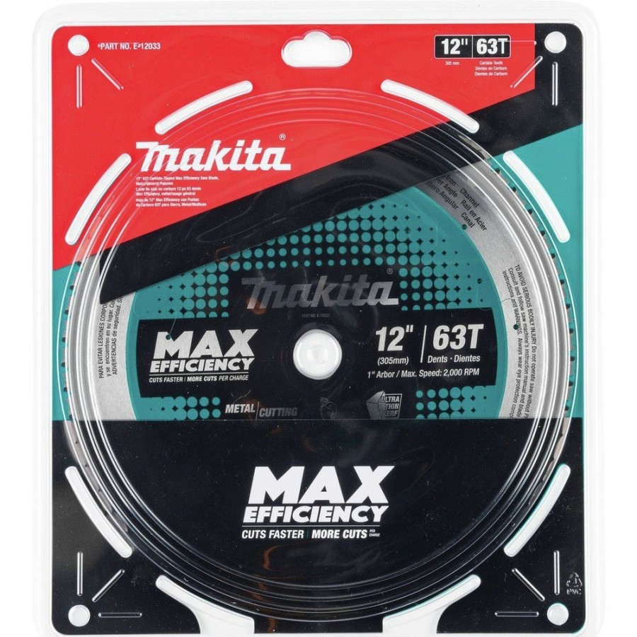 Power Tool Accessories Makita Circular Saw Blades | Makita E-12033 12 In. 63T Carbide-Tipped Max Efficiency Saw Blade