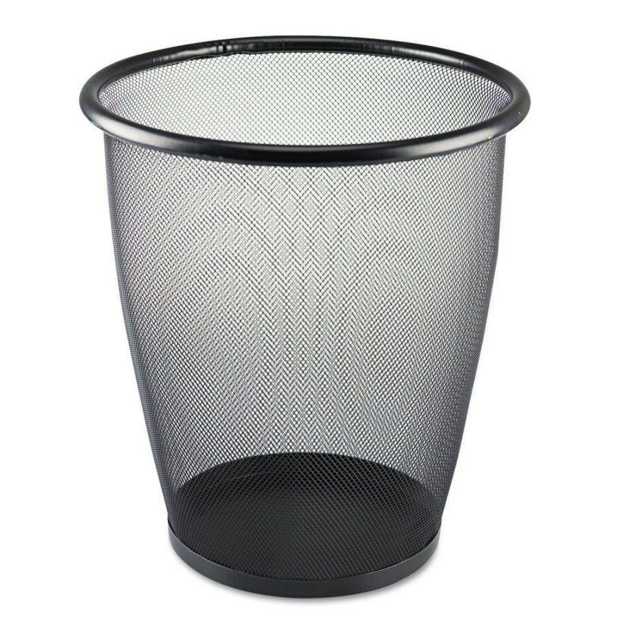 Facility Maintenance & Supplies Safco | Safco 9717Bl Onyx 5-Gallon Round Steel Mesh Wastebasket - Black