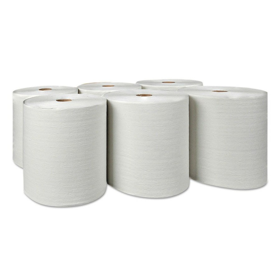 Facility Maintenance & Supplies Kleenex | Kleenex 11090 1.5 In. Core 8 In. X 600 Ft. Hard Roll Paper Towels With Premium Absorbency Pockets - White (6 Rolls/Carton)