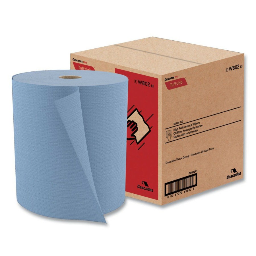 Facility Maintenance & Supplies Cascades PRO | Cascades Pro W802 12 In. X 13 In. Jumbo Roll Tuff-Job Spunlace Towels - Blue (1/Carton)