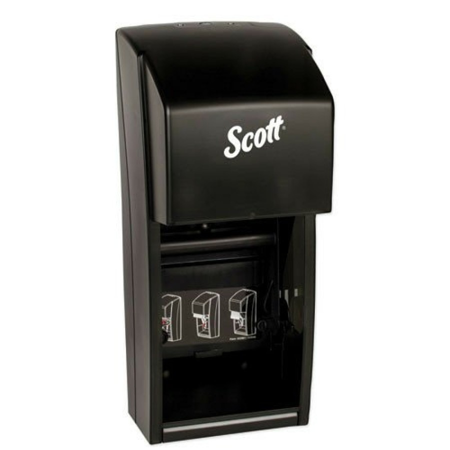 Facility Maintenance & Supplies Scott | Scott 9021 Essential 6 In. X 6.6 In. X 13.6 In. Plastic Tissue Dispenser - Smoke (1/Carton)