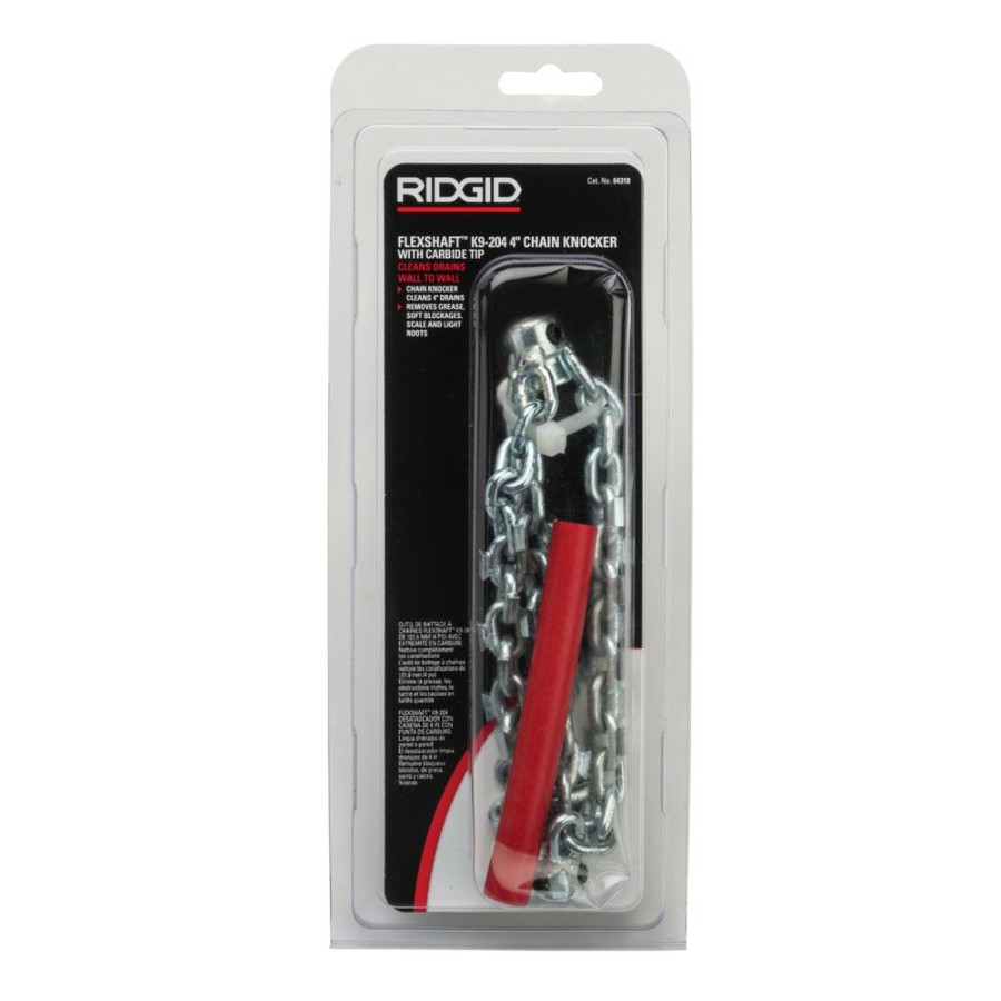 Plumbing And Drain Cleaning Ridgid | Ridgid 64318 Flexshaft 3 Chain Carbide Tipped Knocker For 5/16 In. Cable And 4 In. Pipe