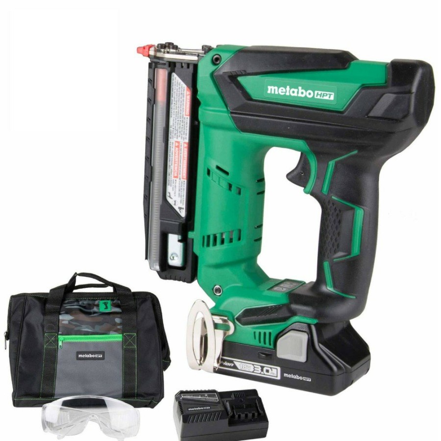 Power Tools Metabo HPT Nailers | Factory Reconditioned Metabo Hpt Np18Dsalm 18V Cordless 1-3/8 In. 23-Gauge Pin Nailer Kit