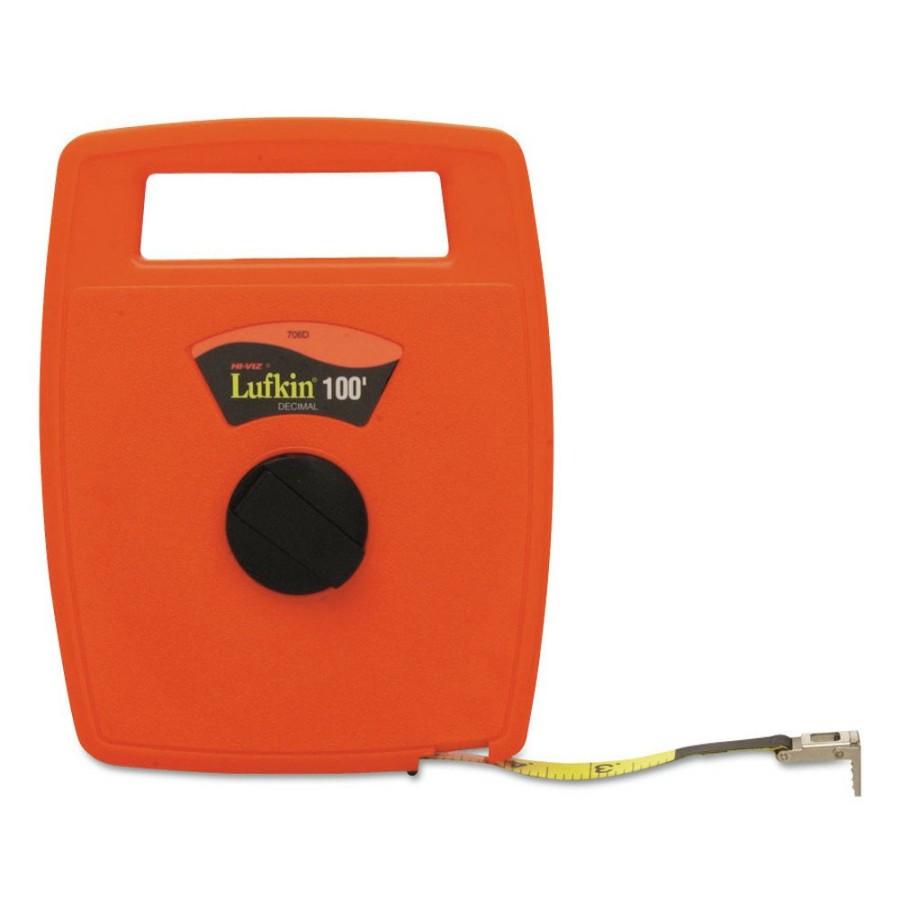 Hand Tools Lufkin Tape Measures | Lufkin 706L Hi-Viz 1/2 In. X 100 Ft. Linear Measuring Tape