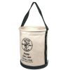 Tool Storage Klein Tools | Klein Tools 5109P 12 In. Canvas Straight-Wall Bucket With Pocket And Molded Bottom