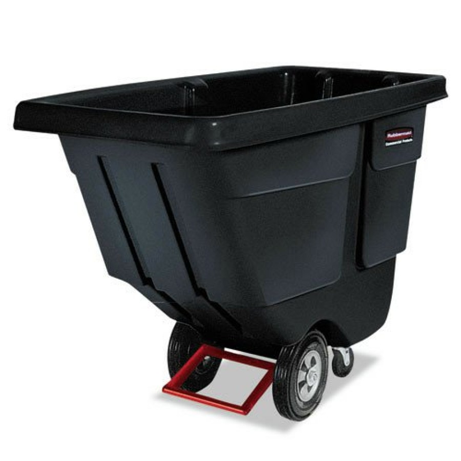 Facility Maintenance & Supplies Rubbermaid Commercial | Rubbermaid Commercial Fg131400Bla Rotomolded Plastic Rectangular 850 Lbs. Capacity Tilt Truck - Black