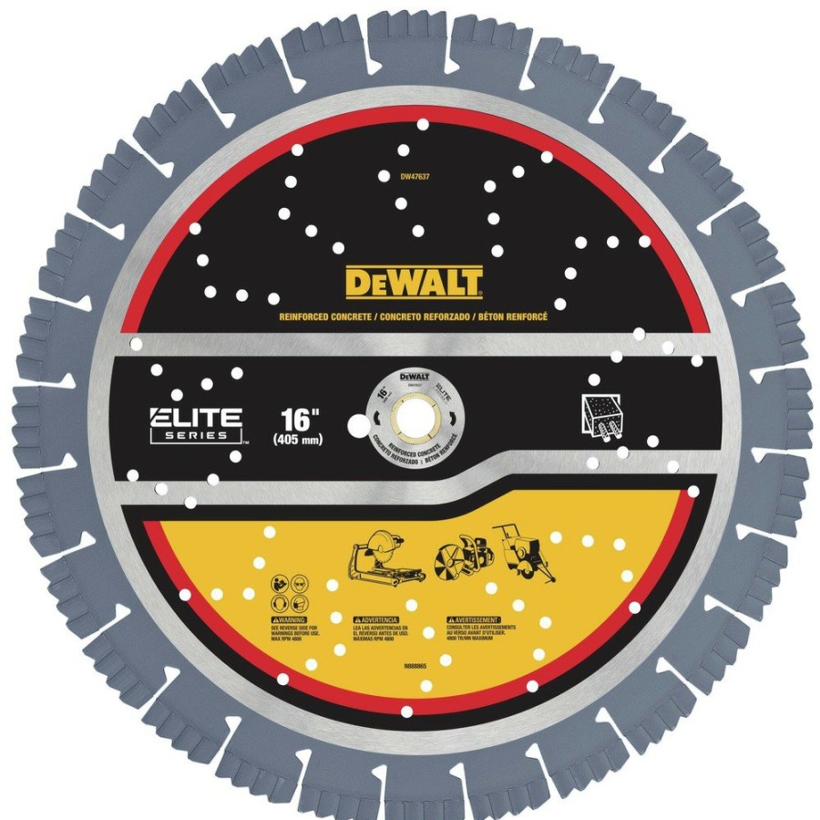 Power Tool Accessories Dewalt Circular Saw Blades | Dewalt Dw47637 16 In. Xp7 Reinforced Concrete Segmented Diamond Blade