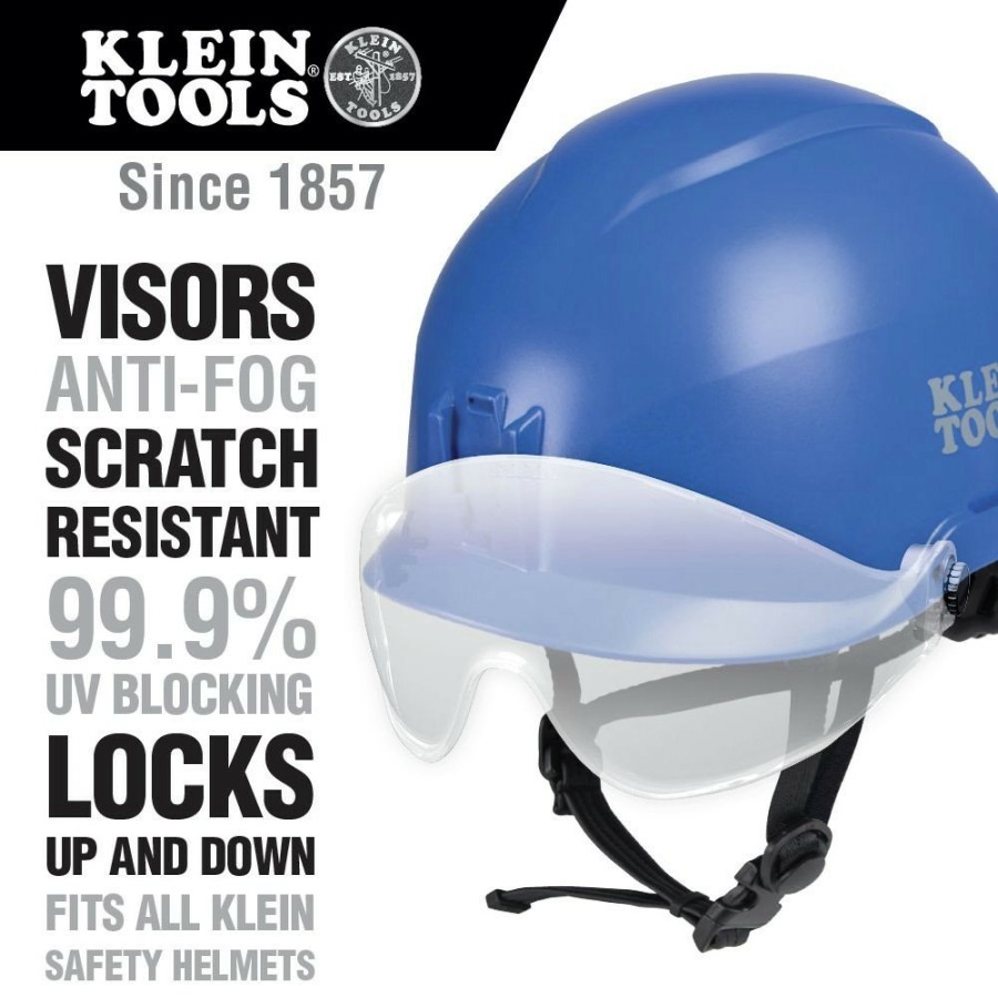 Safety Equipment Klein Tools Face Shields And Visors | Klein Tools Visorclr Safety Helmet Visor - Clear