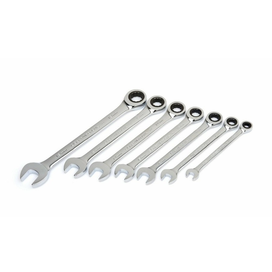 Hand Tools GearWrench Ratcheting Wrench Sets | Gearwrench 9417 7-Piece Standard Metric Combination Ratcheting Wrench Set