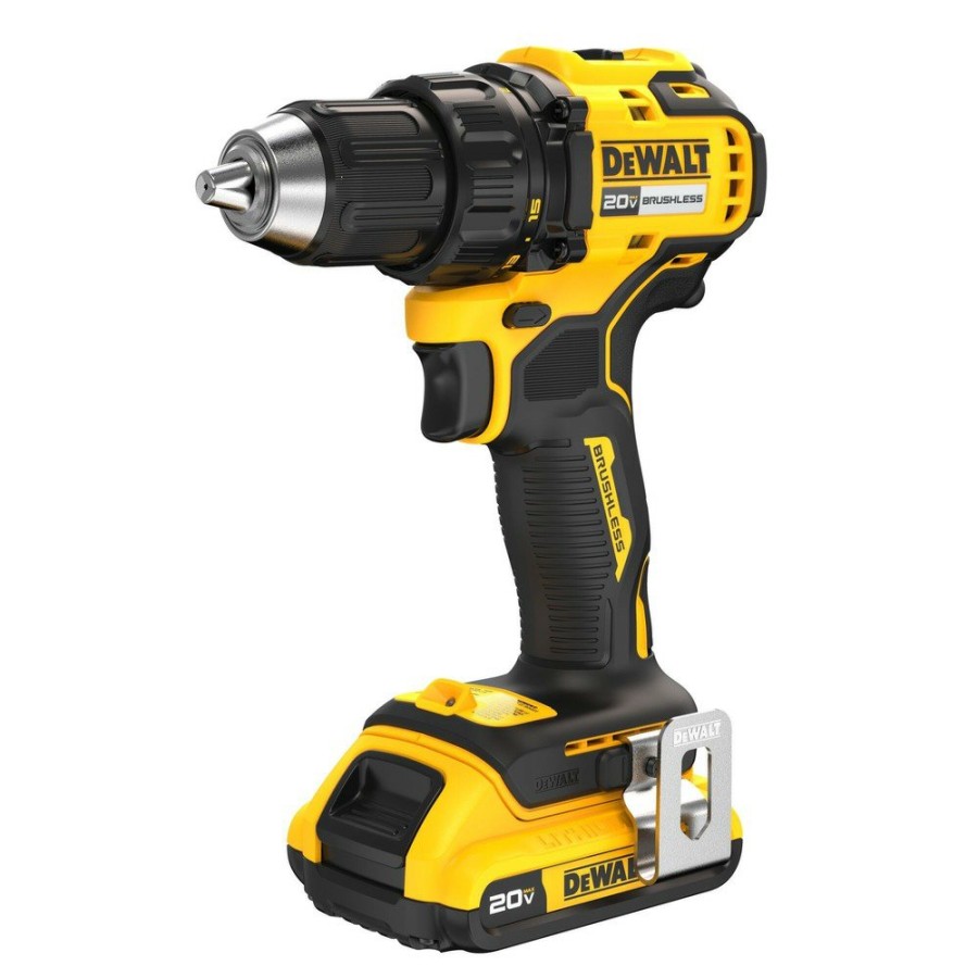 Power Tools Dewalt Drill Drivers | Dewalt Dcd793D1 20V Max Brushless 1/2 In. Cordless Compact Drill Driver Kit